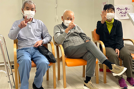 リハビリ強化型デイサービスくさなぎのリハビリの様子